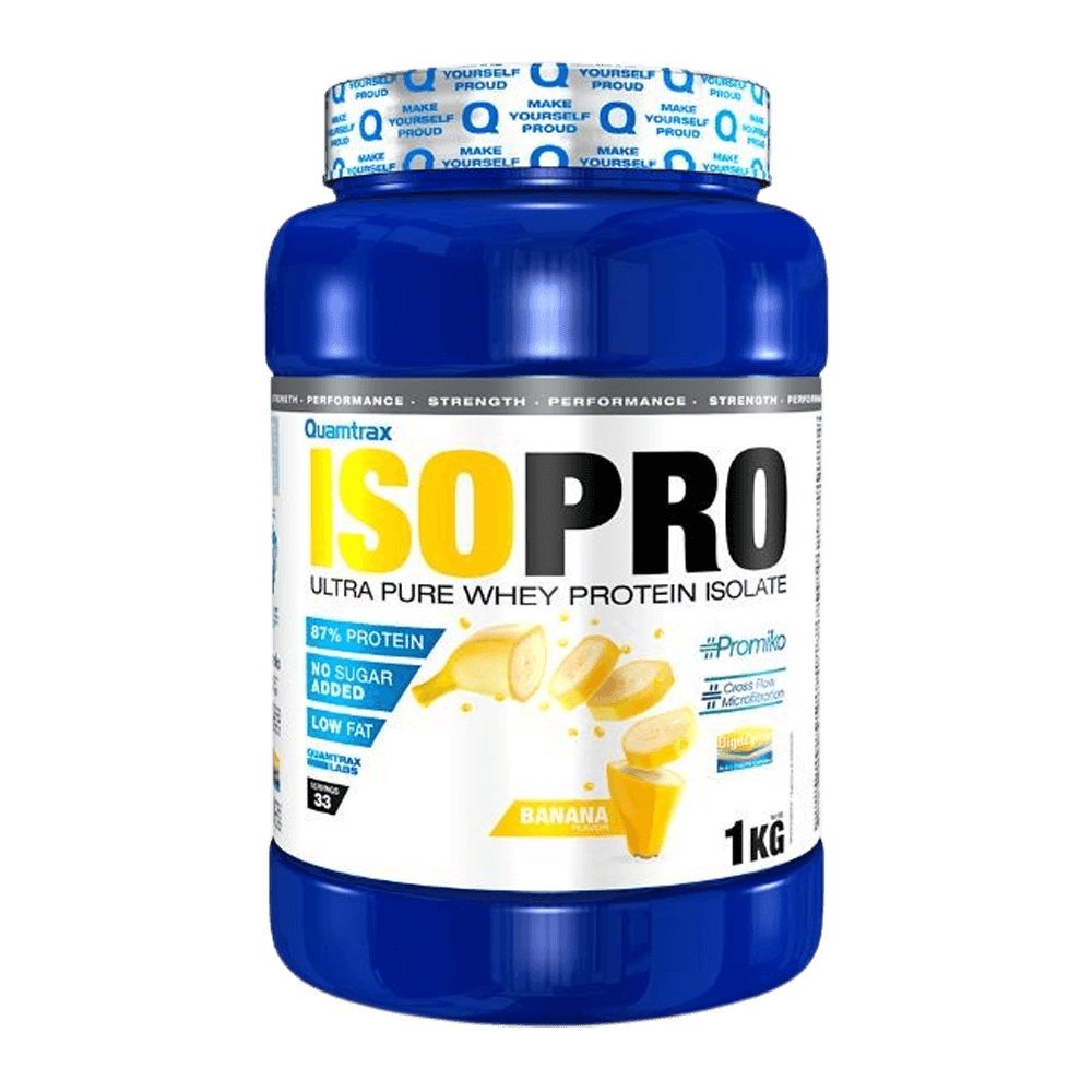 Isopro Cfm - 1kg - Platano - Proteína De Aislado De Suero Isolate - Quamtrax_0
