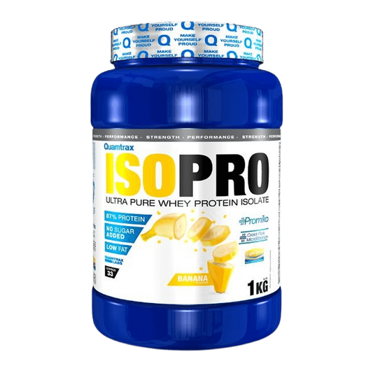 Isopro Cfm - 1kg - Platano - Proteína De Aislado De Suero Isolate - Quamtrax_0