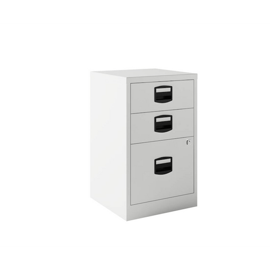 Cajonera Bisley Pfa 2 Cajones Personales, 1 Cajón Archivo. Fija 40cm Blanco_0