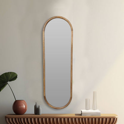 Espejo Ovalado En Madera H.115cm - Well Home_2