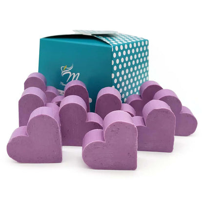 50 Jabones Aromáticos Con Forma De Corazón - Detalle Para Invitados De Eventos - Jabón Glicerina Con Aroma A Lavanda_3