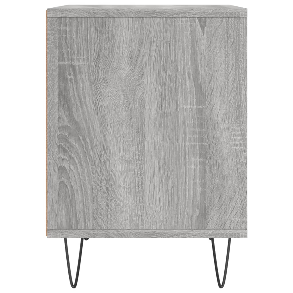 Mesita De Noche Madera De Ingeniería Gris Sonoma 40x35x50 Cm_3