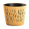 Maceta Redonda De Plastico Sandy Round En Color Mostaza 15,8 (largo) X 15,8 (ancho) X 13,8 (alto) Cm