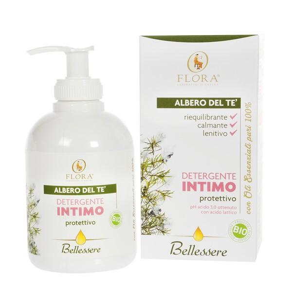 Gel íntimo con Árbol del té reequilibrante Flora, 250 ml