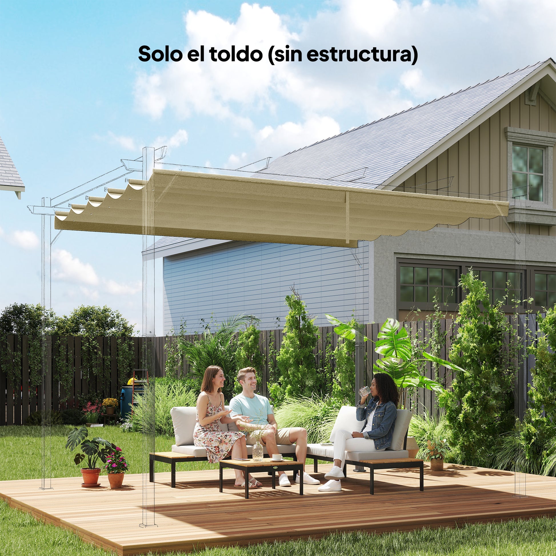 Outsunny Techo De Pérgola 3_1