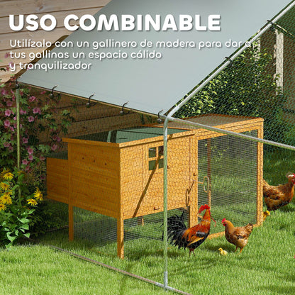 Pawhut Gallinero Para Exterior Grande 3x3_4