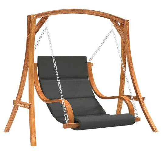 Vidaxl Columpio Con Cojín Madera Maciza Abeto Con Acabado De Teca_0
