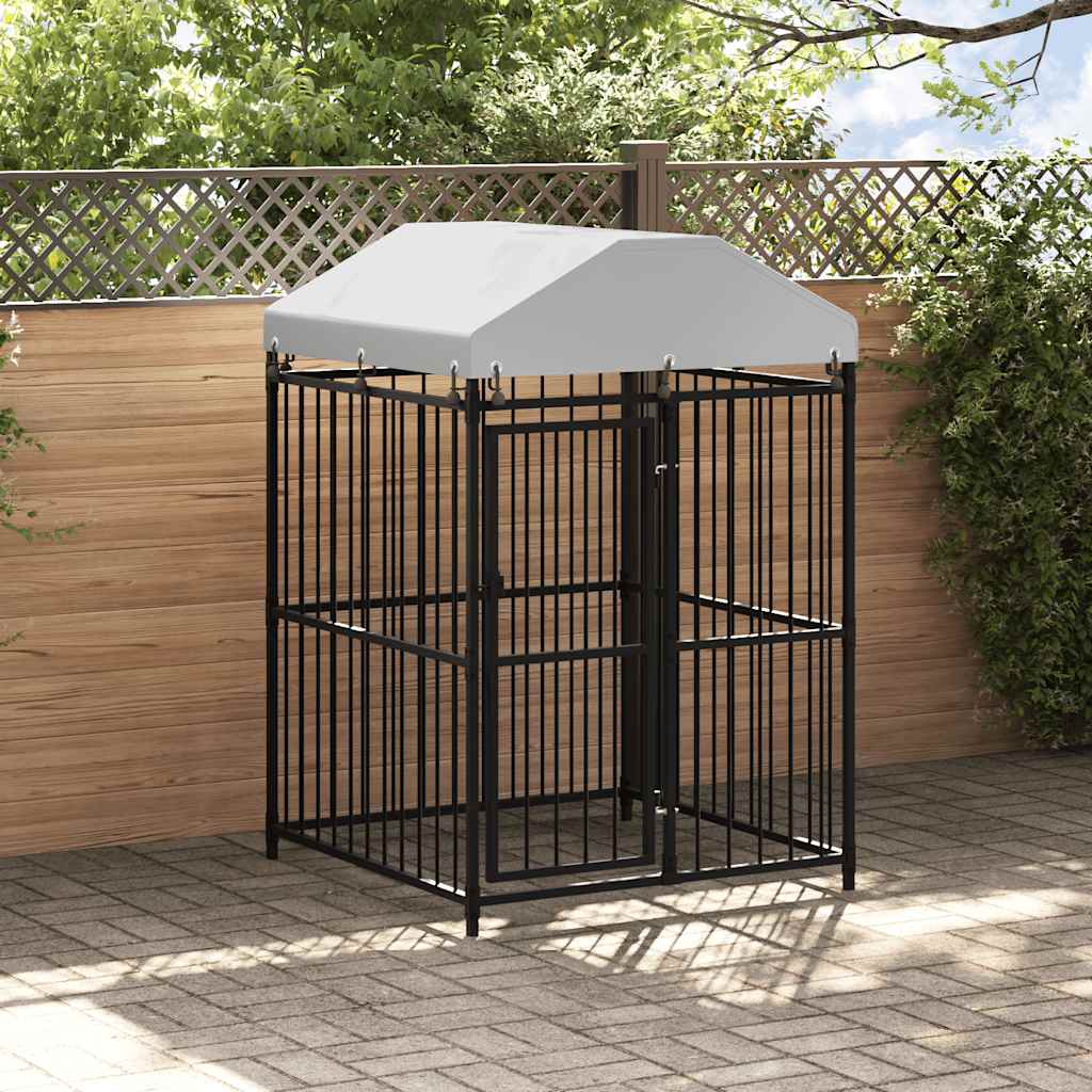 Perrera De Exterior Con Techo 120x120x150 Cm_1