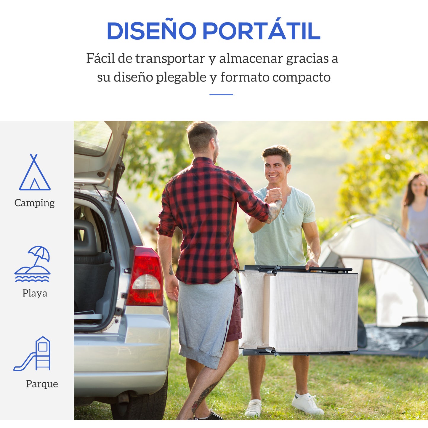 Outsunny Set De 2 Tumbonas Plegables Con Respaldo Ajustable 137x63,5x100,5 Cm_5