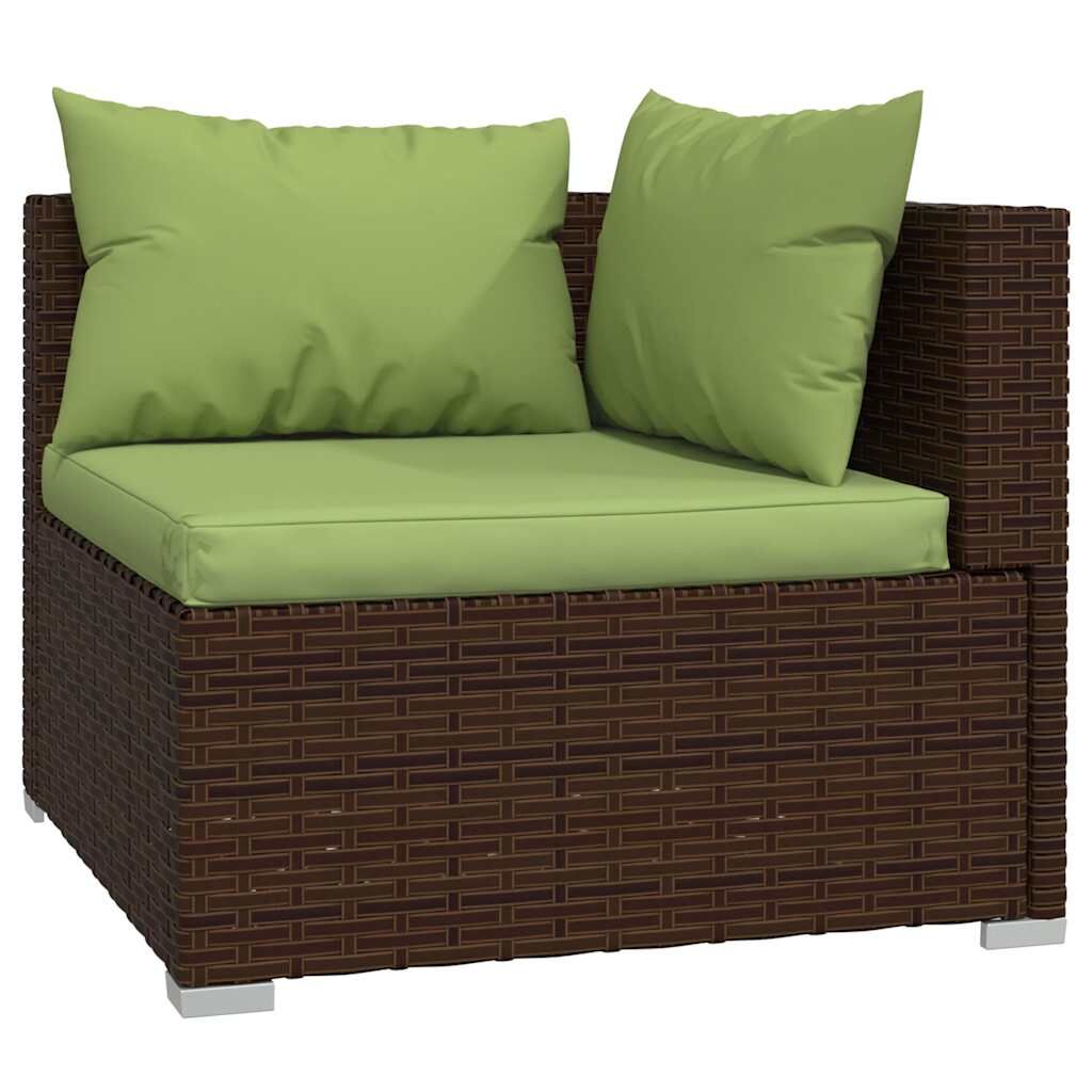 Vidaxl Set Muebles De Jardín 4 Piezas Y Cojines Ratán Sintético Marrón_4