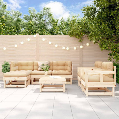 Vidaxl Juego De Muebles De Jardín 7 Piezas Madera Maciza De Pino_1