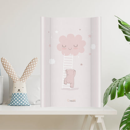Cambiador Base Rígida Para Cuna 70x47 Nubes Rosa_2