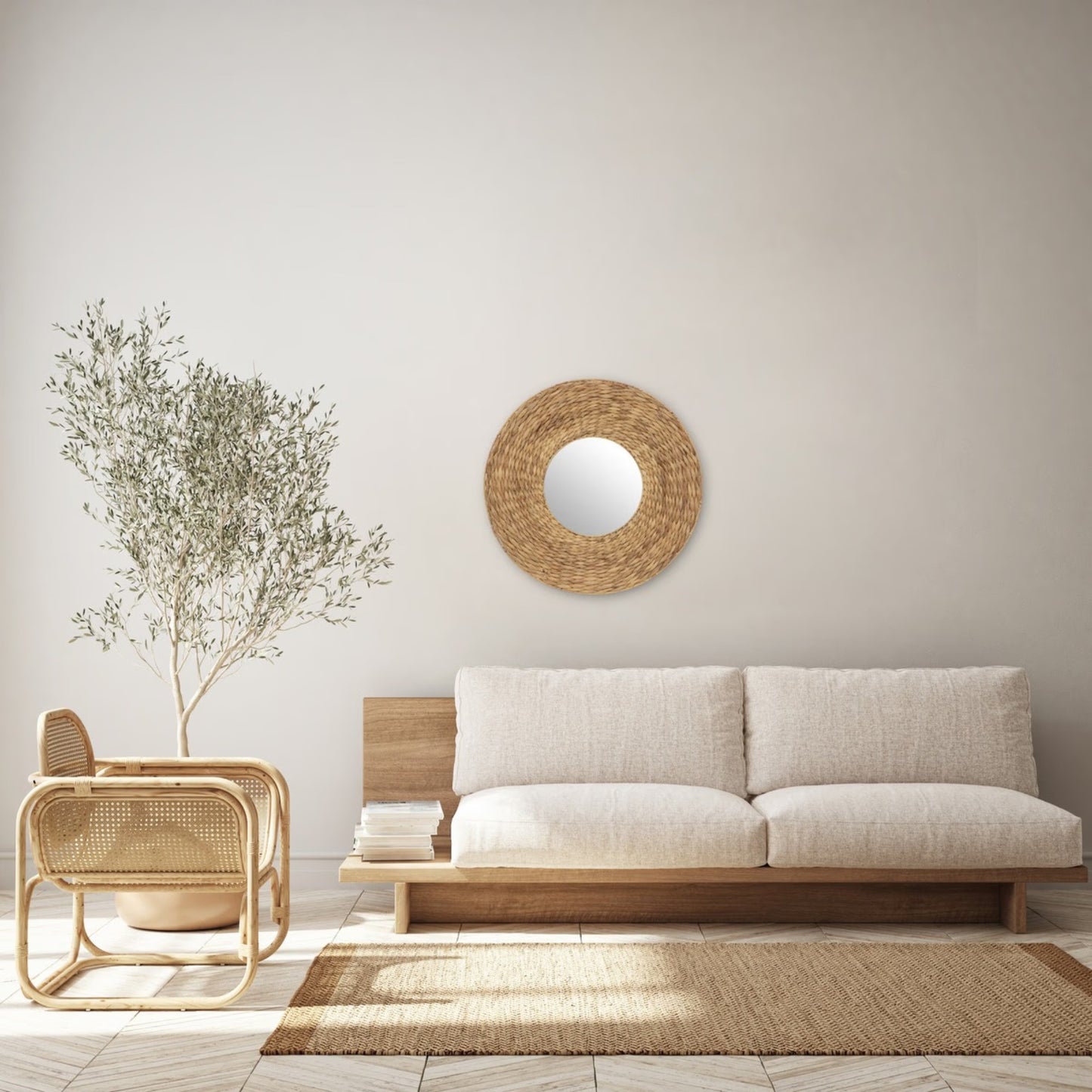 Espejo Lorena En Jacinto Ø75x2,5