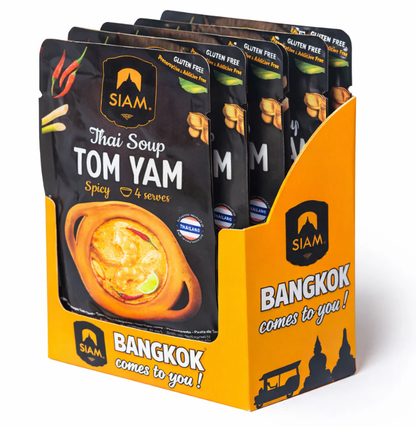 Pasta de Sopa Thai Tom Yam Instantánea (4 sobres individuales) Desiam 50 g