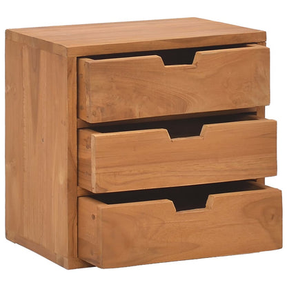 Mesita De Noche Madera Maciza De Teca 40x30x40 Cm_0