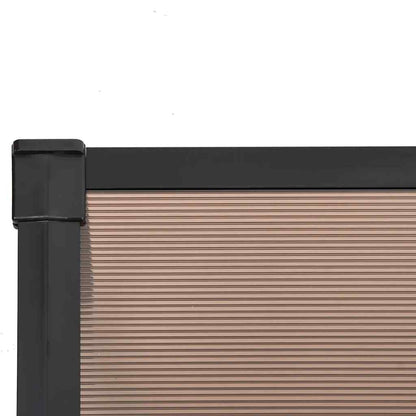 Marquesina De Puerta Policarbonato Negro 199x90 Cm_4