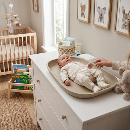 Bathby Cambiador Bebé De Espuma Pu Suave Y Lavable, Cambiador Para Pañales Con Bordes Elevados_5