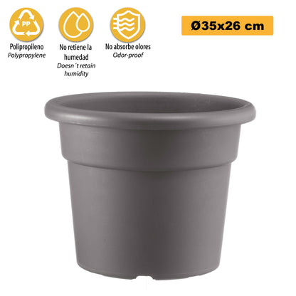 Maceta Cilíndrica Ø Cm 35 Gris_2
