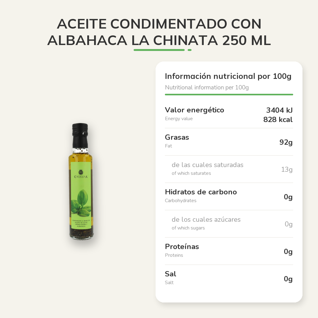 Información nutricional