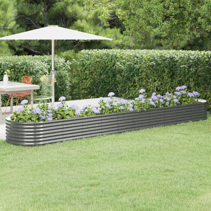 Jardinera Arriate Acero Galvanizado Gris 440x80x36 Cm_1