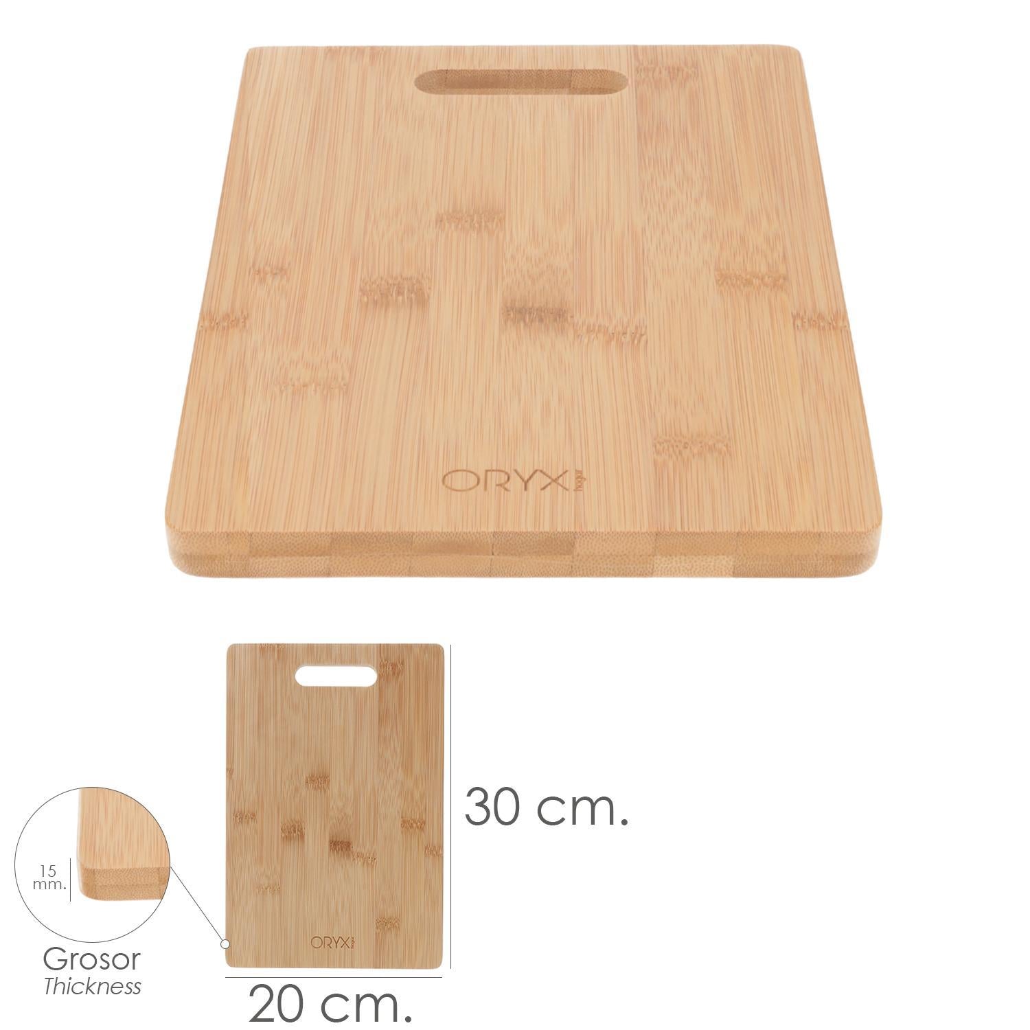 Tabla Cortar Cocina Fabricada En Madera De Bambu 100% Con Asa 30x20 Cm.tabla Cortar,carne Pescado,verduras,frutas,alimentos_1