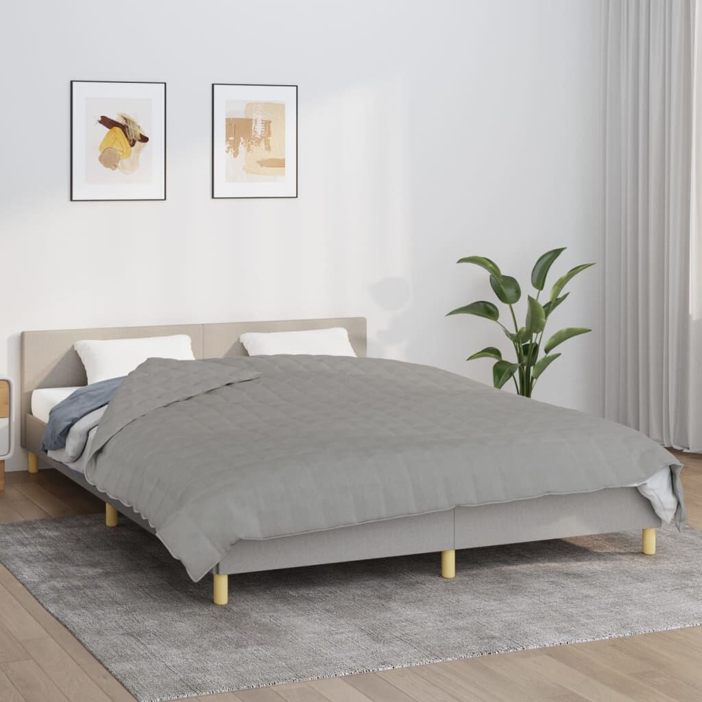 Vidaxl Manta Con Peso Tela Gris 220x240 Cm 15 Kg_1