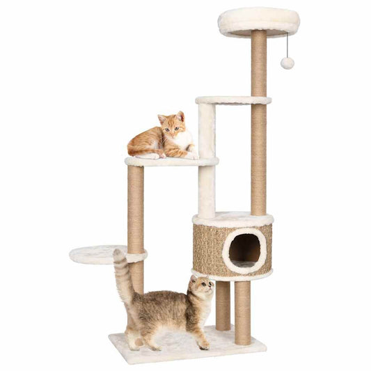 Vidaxl Árbol Para Gatos Cojín Lujo Poste Rascador Hierba Marina 148 Cm_0