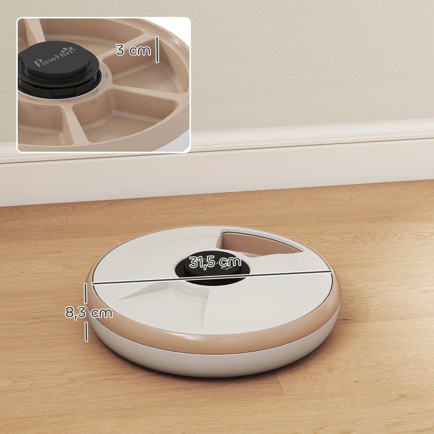Pawhut Comedero Automático Para Gatos Y Perros Con Temporizador Paquete De Hielo_2