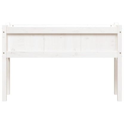 Jardinera Con Patas Madera Maciza De Pino Blanco 110x31x70 Cm_4