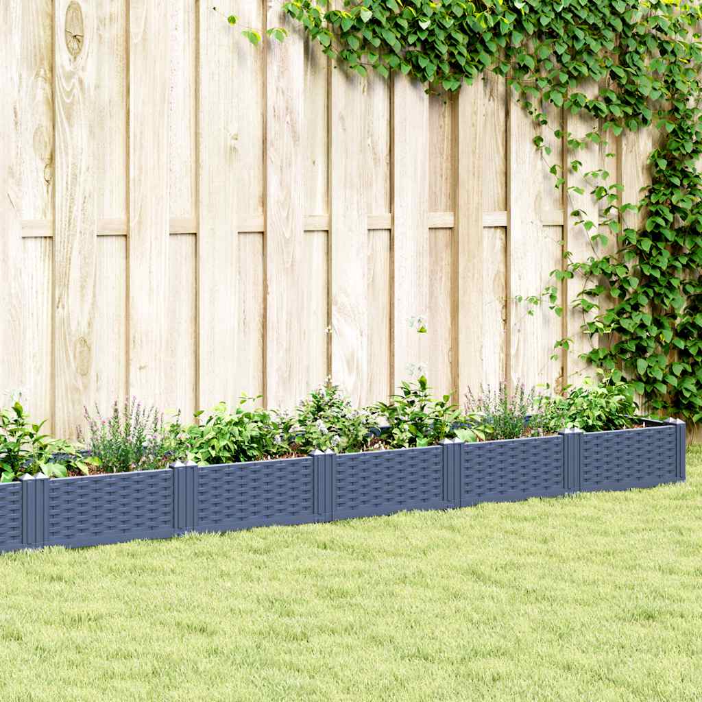 Jardinera Con Clavijas Pp Azul Gris 362,5x42,5x28,5 Cm_1