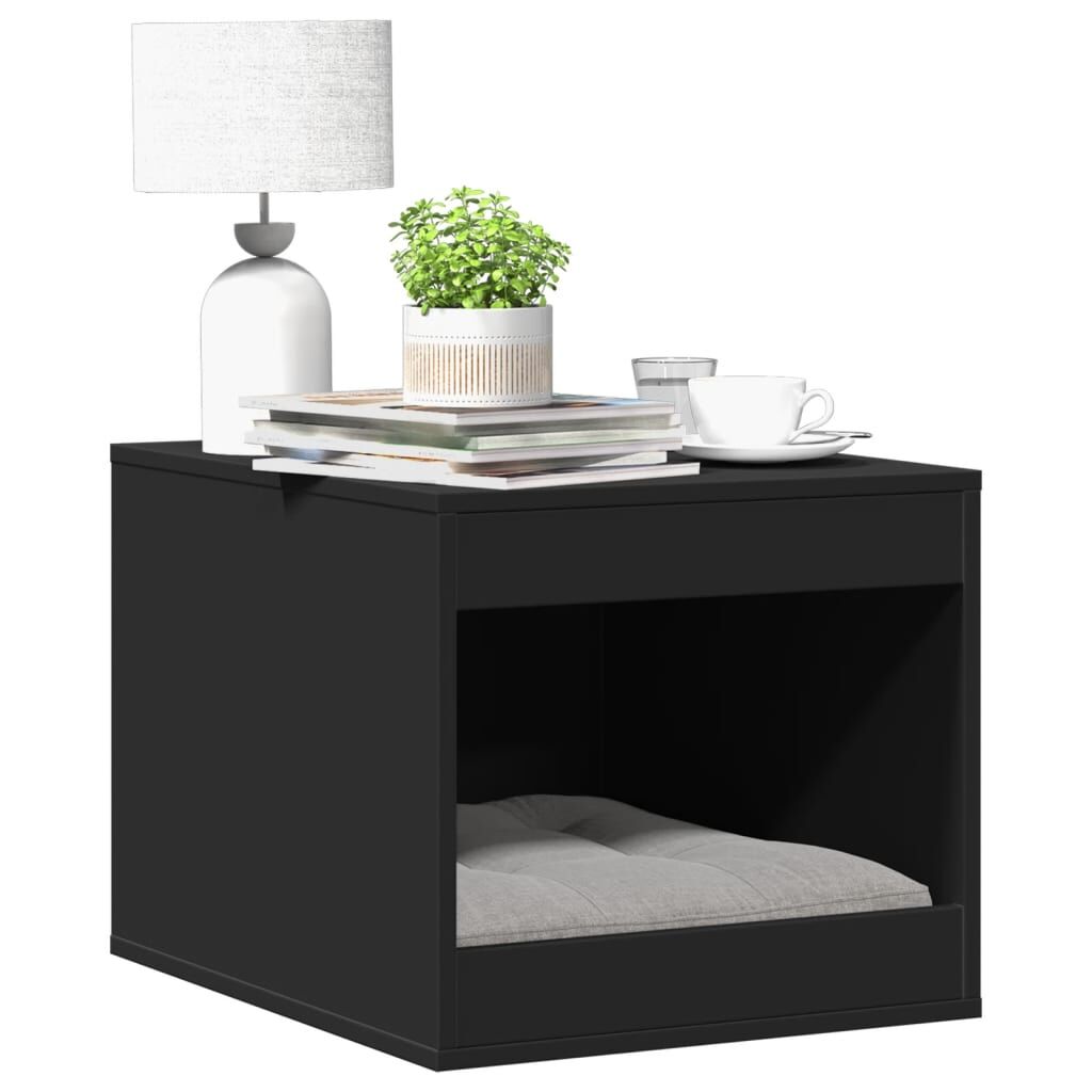 Vidaxl Mueble Arenero Para Gatos Madera Ingeniería Negro 47x59x42 Cm_1