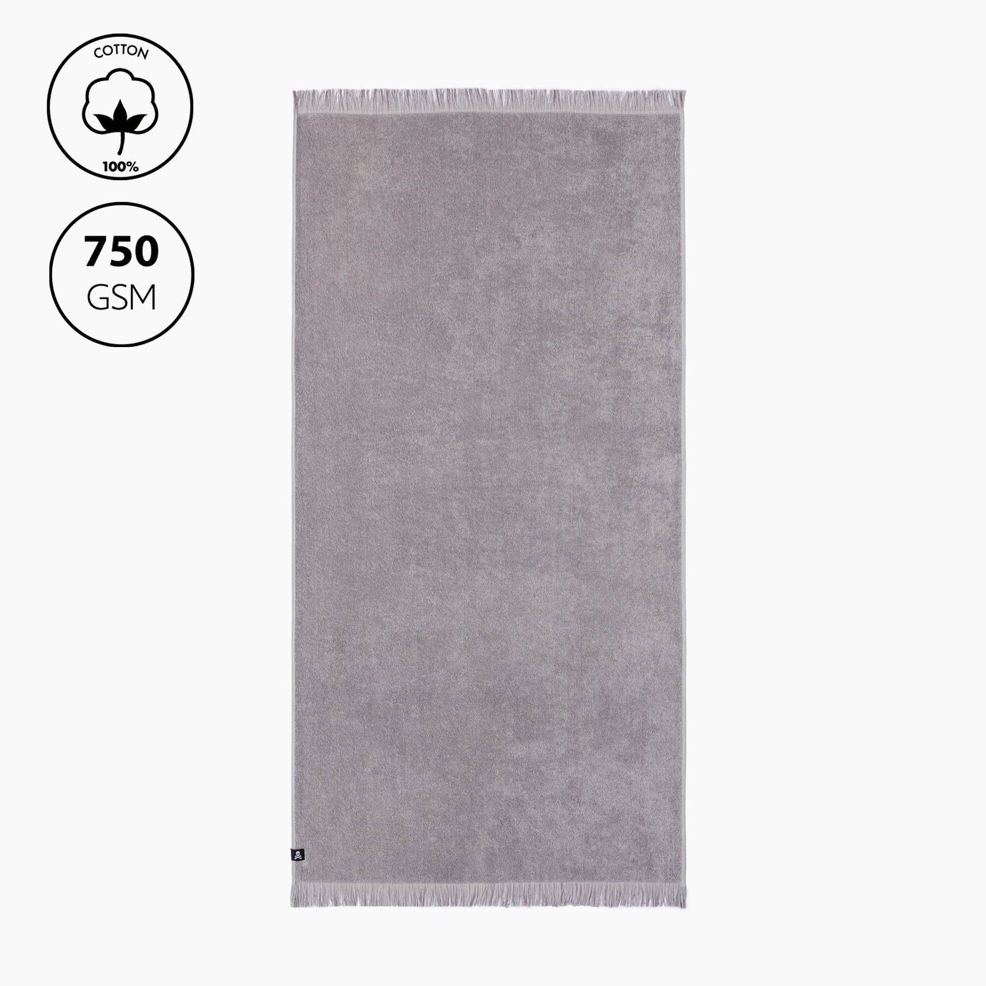 Toalla Hamman 80x165cm 100%algodón 380gsm Gris Claro Scalpers Home_1