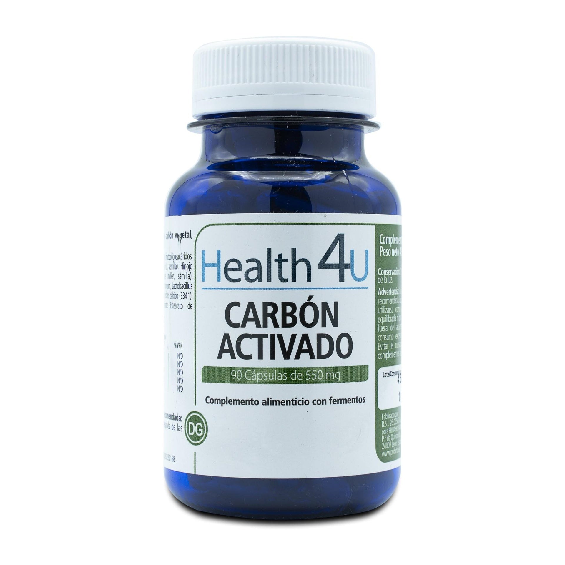 Carbón Activado 550mg H4U 90 cáp