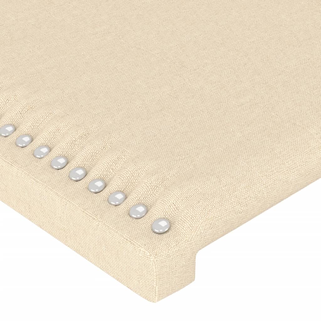 Estructura De Cama Con Cabecero De Tela Color Crema 140x200 Cm / Vetonek_2