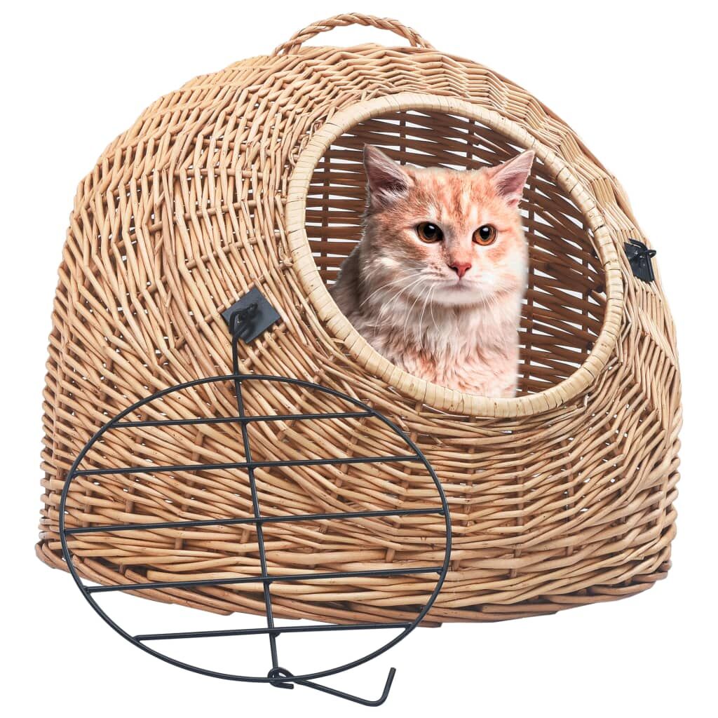 Vidaxl Transportín Para Gatos Sauce Natural 45x35x35 Cm_1