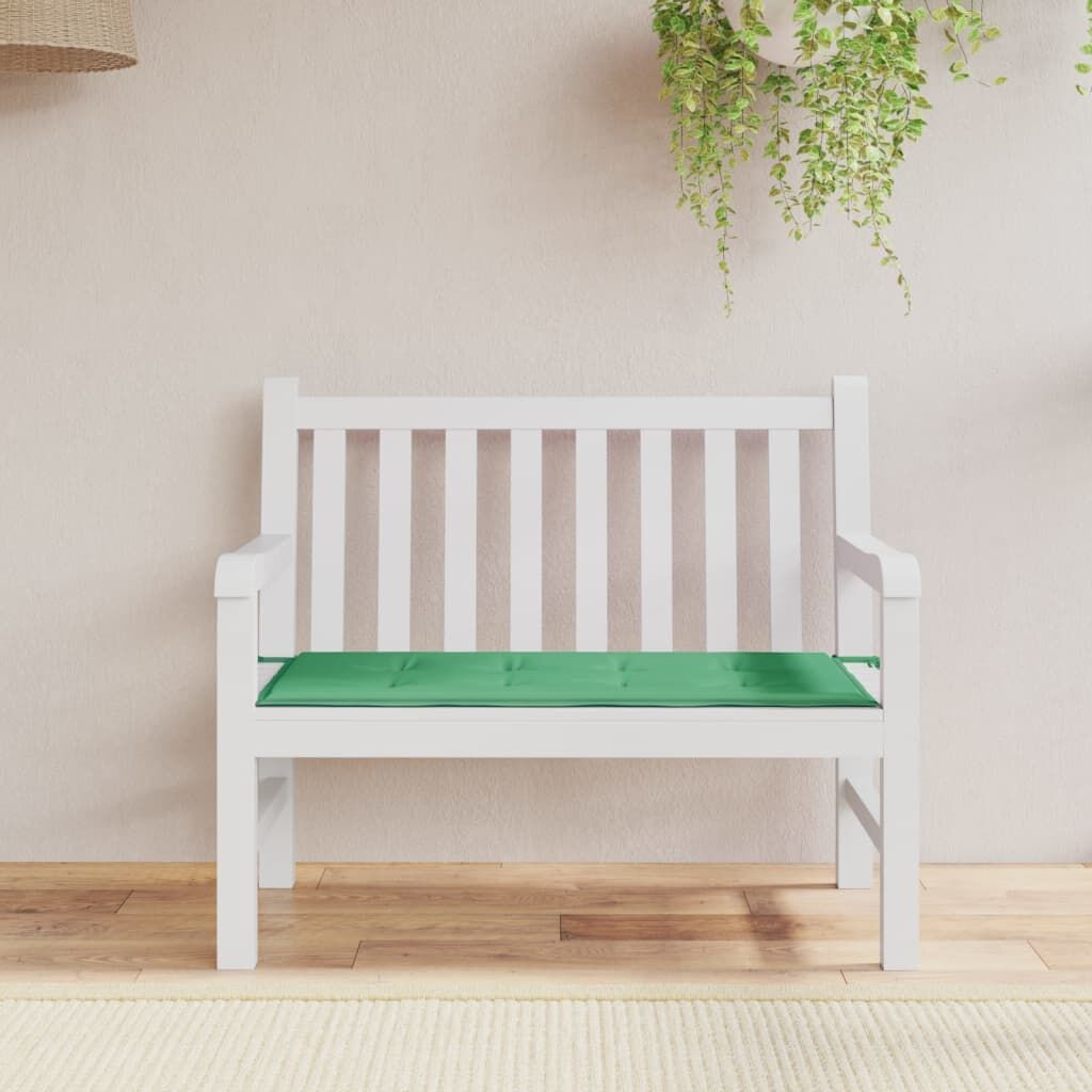 Vidaxl Cojín De Banco De Jardín Tela Oxford Verde 100x50x3 Cm_1