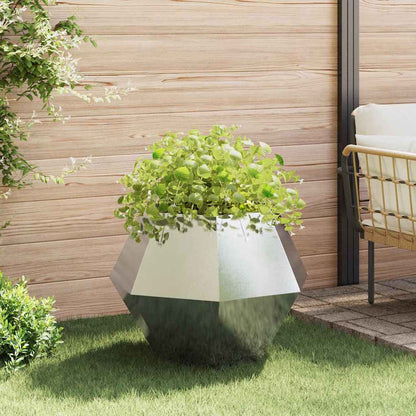 Jardinera 2 Pcs Plateado 75 X 75 X 60 Cm Acero Inoxidable_3