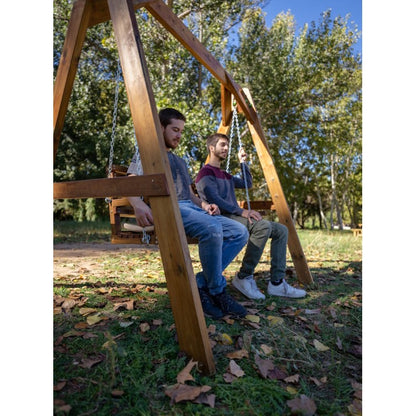 Balancin De Jardin Masgames Elna L Con Cojin En El Banco.