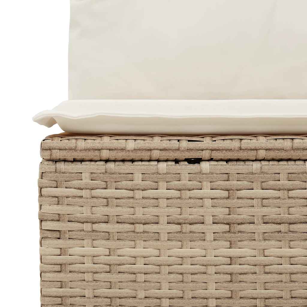 Set De Sofás De Jardín Con Cojines 9 Pzas Ratán Sintético Beige / Vetonek_3