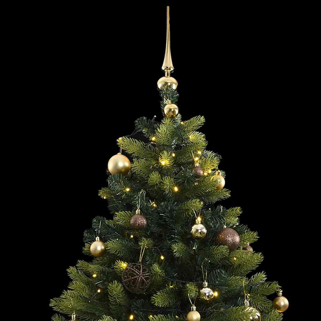 Vidaxl Árbol De Navidad Artificial Con Bisagras 300 Led Y Bolas 180 Cm_1