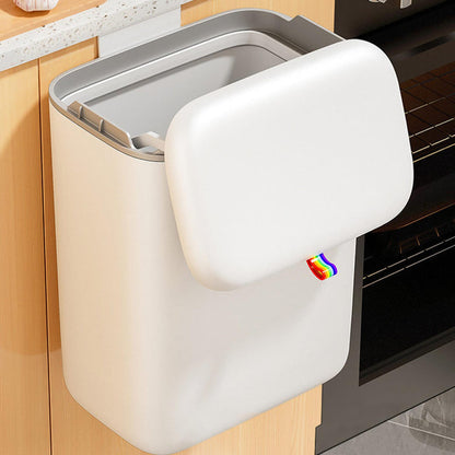 Joybos Papelera Colgante Para Cocina Con Tapa 10l_4