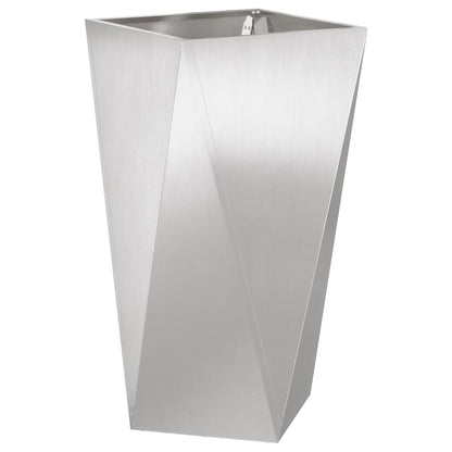 Jardinera 2 Uds. Plateado 40 X 40 X 75 Cm Acero Inoxidable_4
