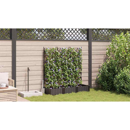 Macetero De Jardín 3 Uds. Marrón 120 X 40 X 125,5 Cm Pp_3