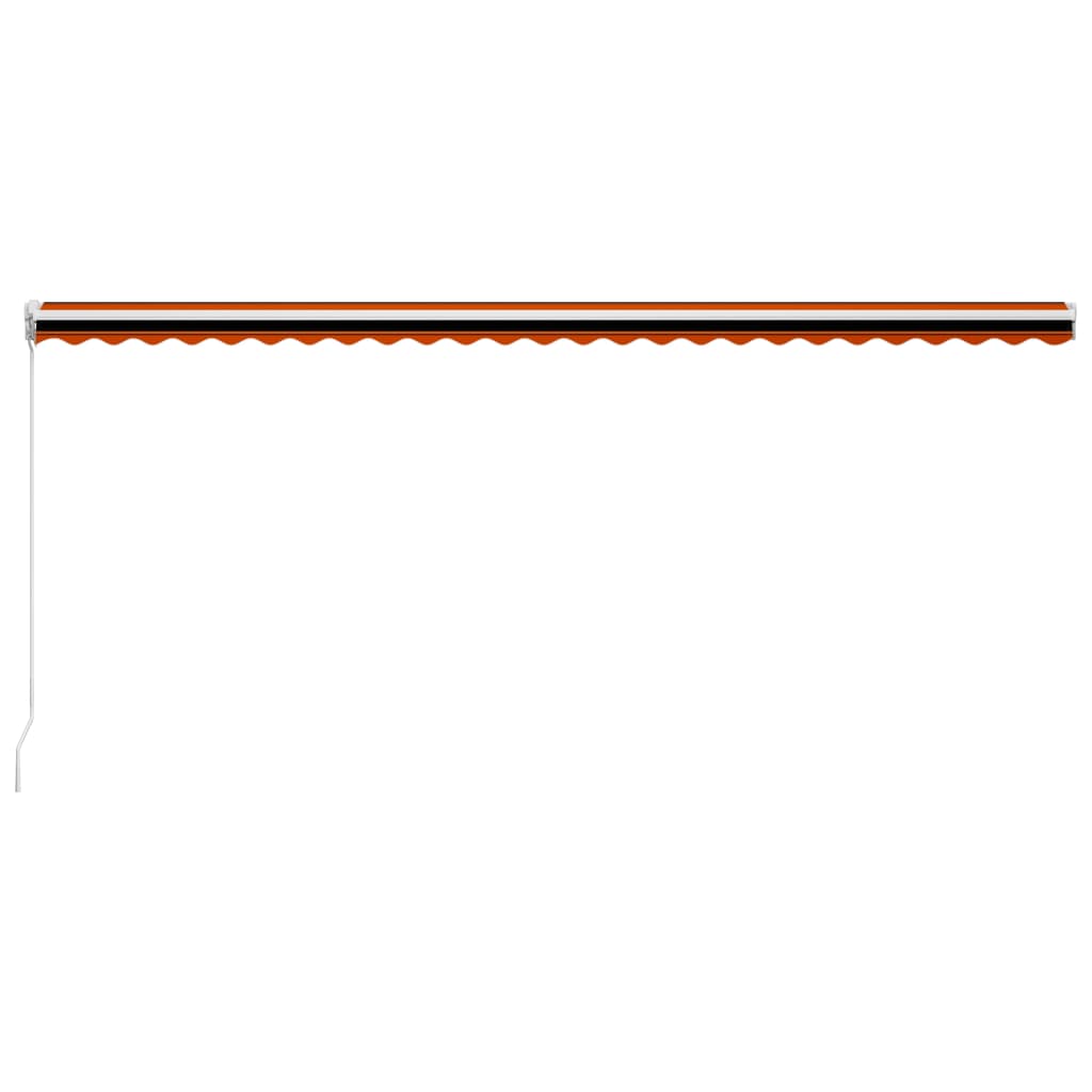 Toldo Manual Retráctil Naranja Y Marrón 600x300 Cm_4