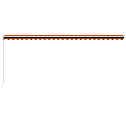 Toldo Manual Retráctil Naranja Y Marrón 600x300 Cm_4