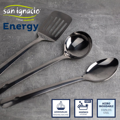 Set 3pc Sarten (16+20+24cm) Aluminio Prensado, Inducción, Azul Navy Paradise Con Set 3 Pc Utensilios Cocina Acero Inoxidable_4