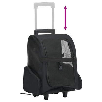 Vidaxl Carro Plegable Para Mascotas Multiusos Negro_4