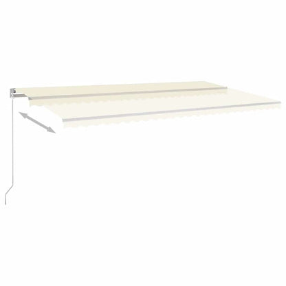 Toldo Retráctil Manual Con Luz Led Color Crema 600x300 Cm_5