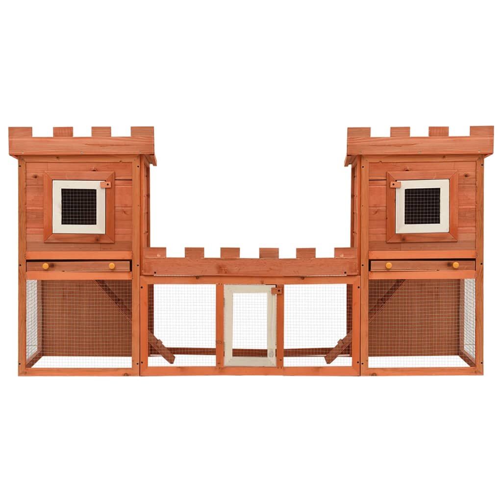 Vidaxl Casa Grande De Animales Jaula Conejera Doble Jaula De Madera_1