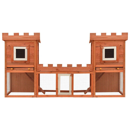 Vidaxl Casa Grande De Animales Jaula Conejera Doble Jaula De Madera_1